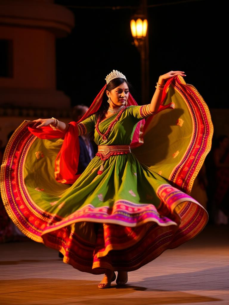 Ghoomar folk dancer